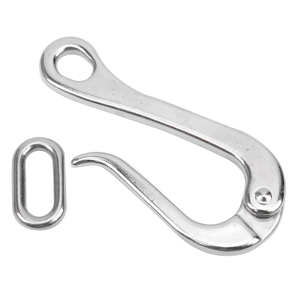 4in Durable Stainless Steel Winch Strap Hook with Quick Release Link for Marine Boat