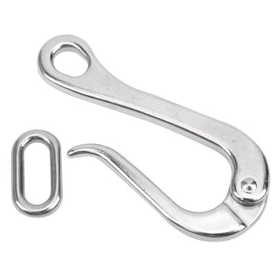 Crochet de sangle de treuil en acier inoxydable durable de 4 pouces avec maillon à dégagement rapide pour bateau marin