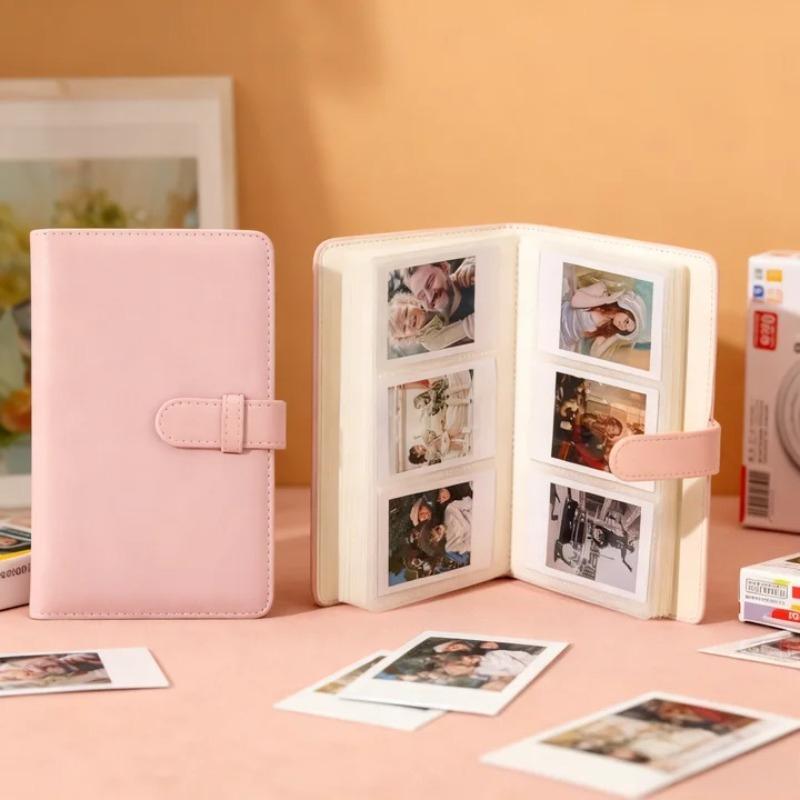 Photo Album Film Camera 108 Pockets 3 Inch Photo Paper PU Leather Storage Case Stamp Collection Book Mini Album Picture Case