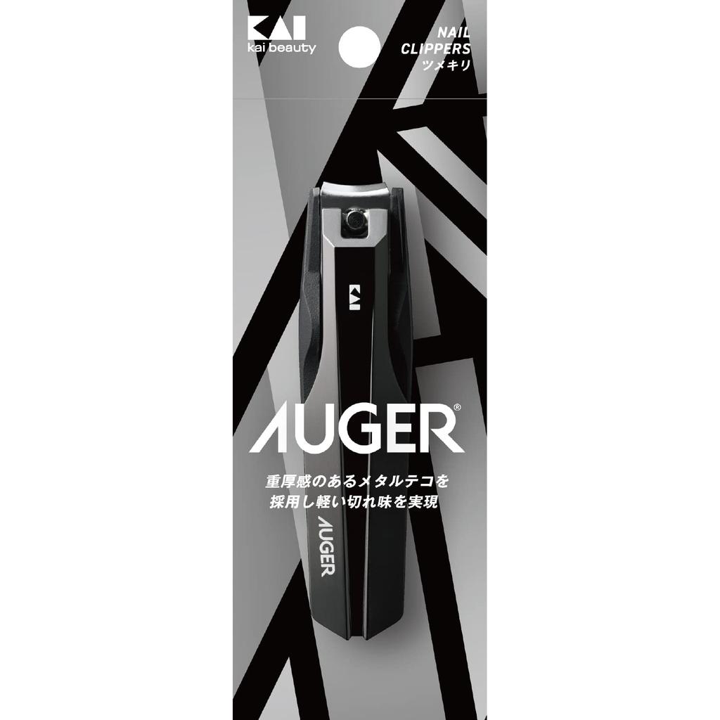 AUGER Nail Clippers M Standard Corporation AUGER Stainless Steel Nail Medium for Hands and 1 Piece (Kai Clippers, Size, Men, Feet) (x 1)