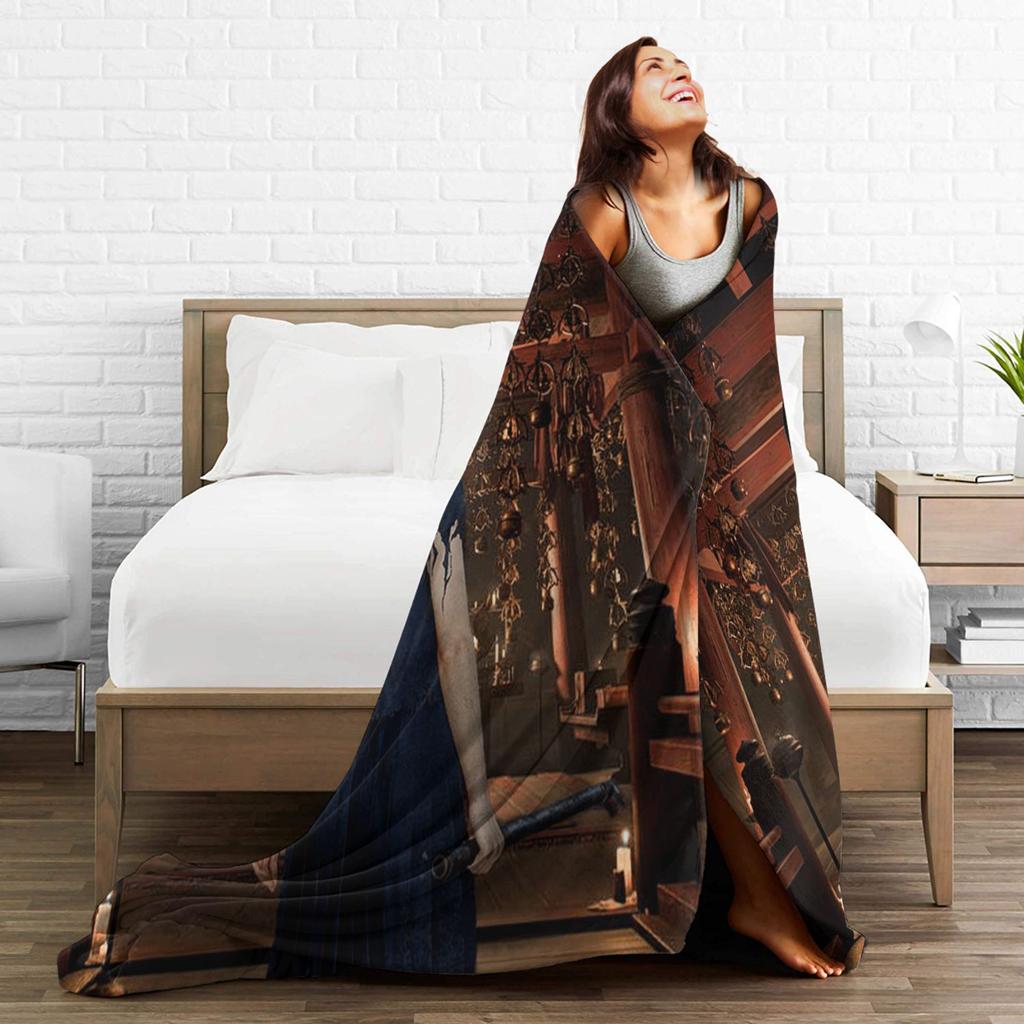 Soft Warm BlanketChildren Decorative Silent Hill F Video Game Horror Throw Blanket  Flannel Bedspread For Sofa Bed Cover