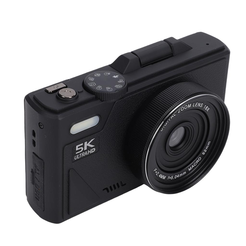 5K 75MP Mirrorless Camera 18X Zoom Auto Digital Camera Anti Shake with 3 Inch Screen Support 256GB Memory