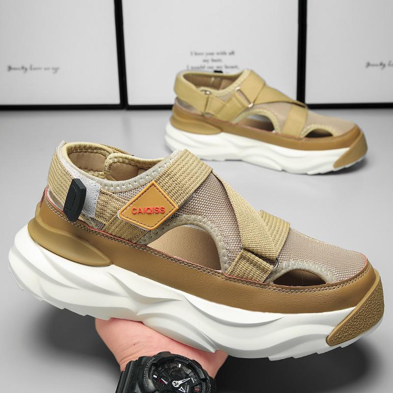 Fashion Designer Men's Sandals Breathable Casual Shoes for Men Outdoor Non Slip Beach Sandals 2024 New Male Platform Sandalias