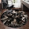 Tappeto Rotondo Stampato con Nome Personalizzato Warhammer 40k, Tappeto per Sedia, Tappeto per Area, Zerbini per Ingresso, per Sedia da Ufficio, Soggiorno, Camera da Letto, Cucina.