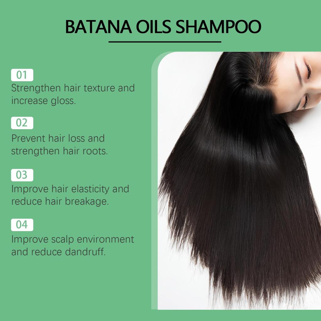 Pure Batana Shampoo Hair Strengthen Moisturizer Restore Damaged Brittle Hair Anti Loss Improve Dandruff Scalp Oil Control Care