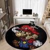 1pc Mario Gamer Console Office Round Area Rug, Indoor Mat Suitable For Office, Under Office Chairs Bedroom Living Room Home Decor, Room Deco
