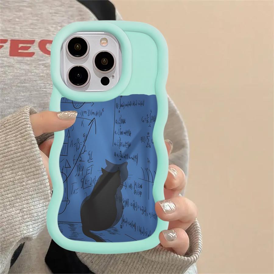 

Мягкий чехол-кейс с рисунком кота для iPhone 8 17 Air 11 16 Pro Max 15 Plus 12 XR 13 14 iPhone 13 Pro Max