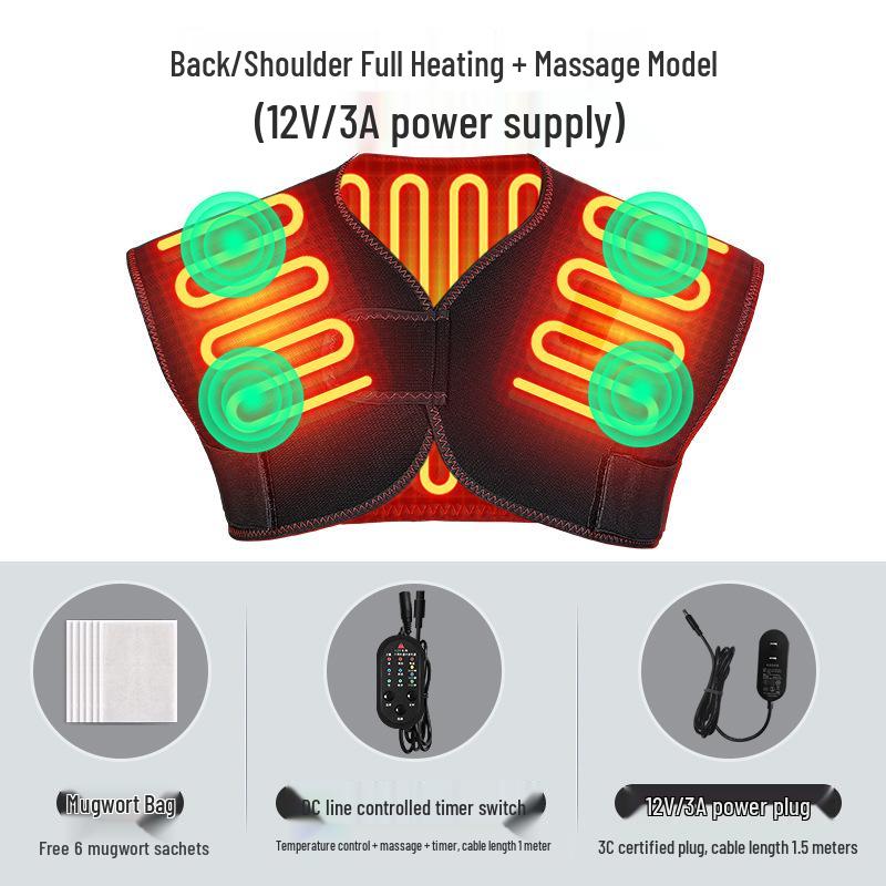 Rechargeable Electric Shoulder Heating Pad for Cervical Relief & Physiotherapy Shawl