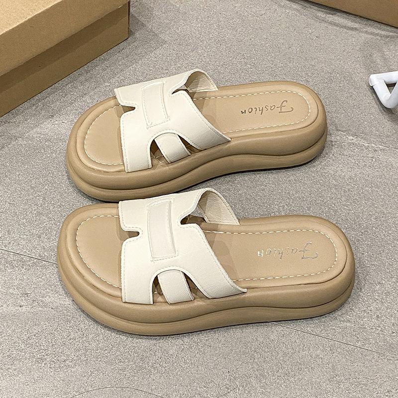 Summer outer wear thick-soled heightening casual versatile cool slippers women's fashion versatile casual slippers women