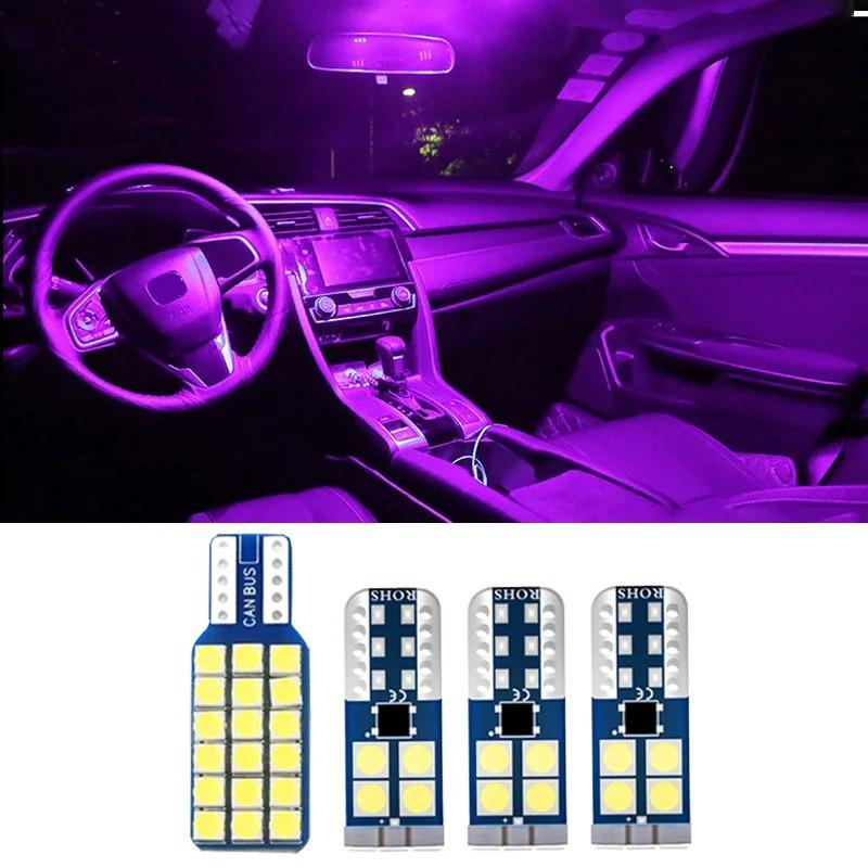 

Для Honda Civic 10 2014 2015 2016 2017 2018 2019 FA FD 4 шт. 12 В Комплект светодиодных ламп для автомобиля Внутренние лампы для чтения Подсветка багажника Аксессуары розовый