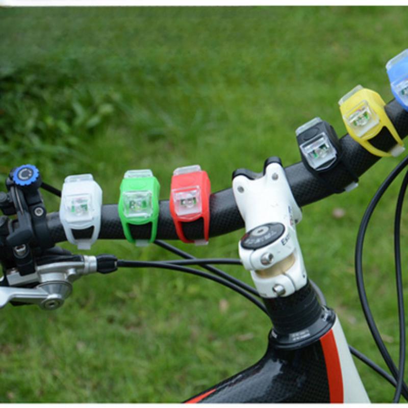 Led Silicone Mountain Bike Bicycle Front Rear Lights Push Cycle Light Clip Bycicle Accessories Bike Accessories