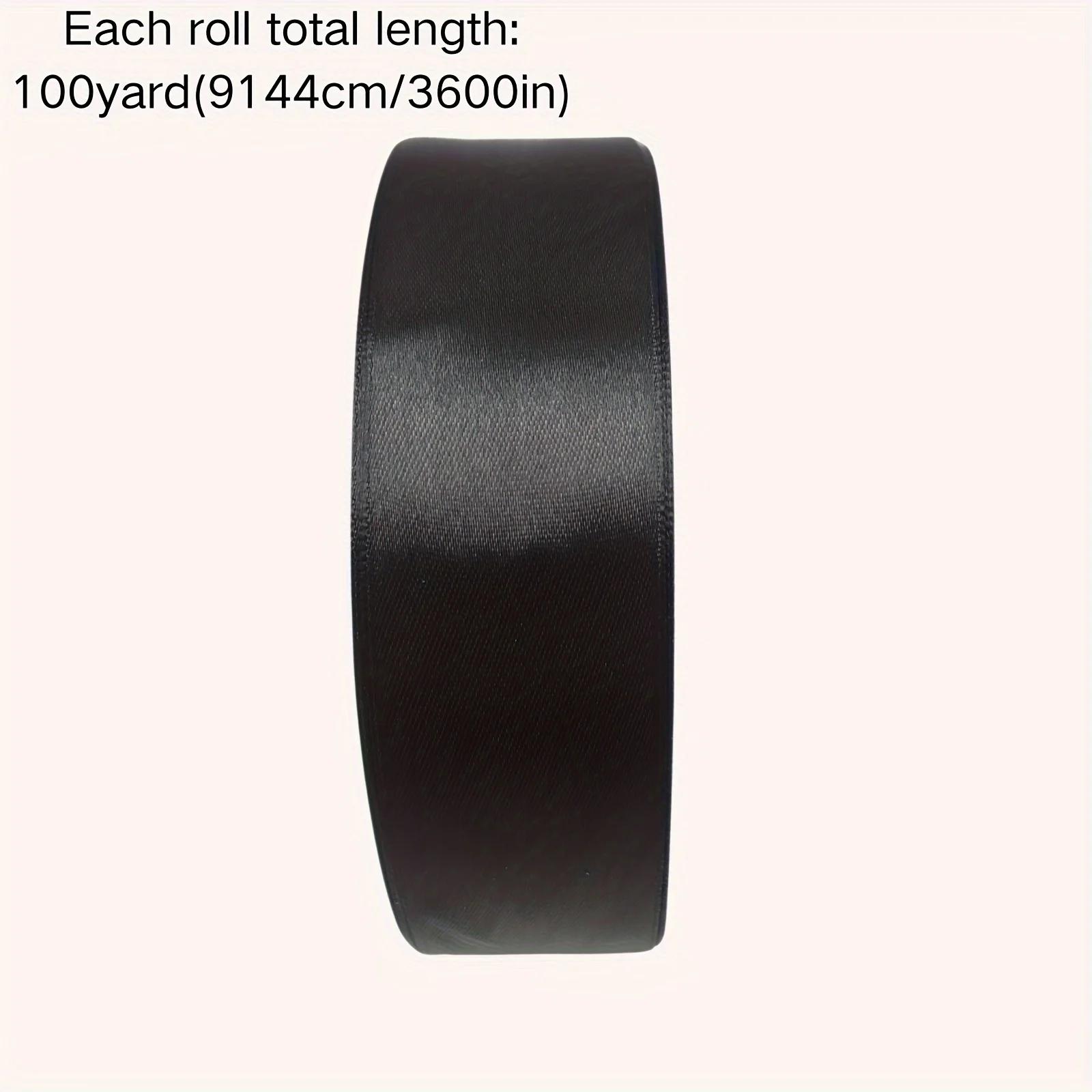 

Solid Color Ribbon 1 Roll for Bouquet Bow Gift Wrapping DIY Decorative Cake Tying Christmas Wedding Birthday Party Decorations чёрный