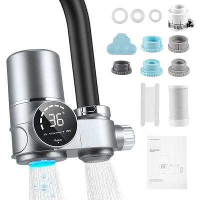 Water Filter Tap with LED Display, Water Filter Drinking Water for Kitchen, Removes Chlorine, Heavy Metals and Bad Taste, Limescale Filter