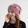 soft Winter Beanie Hat Scarf Set Thicken Warm Wool Hat Thermal Knit Cap  Winter Season