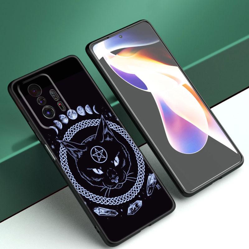 Wiedźma i Kot Etui na Telefon na Zamówienie Dla Xiaomi Mi A2 8 9 SE Note 10 10T 11 12 Lite 9T 11T 12S 12T Pro A3 6X 12X Miękkie TPU Czarne Etui