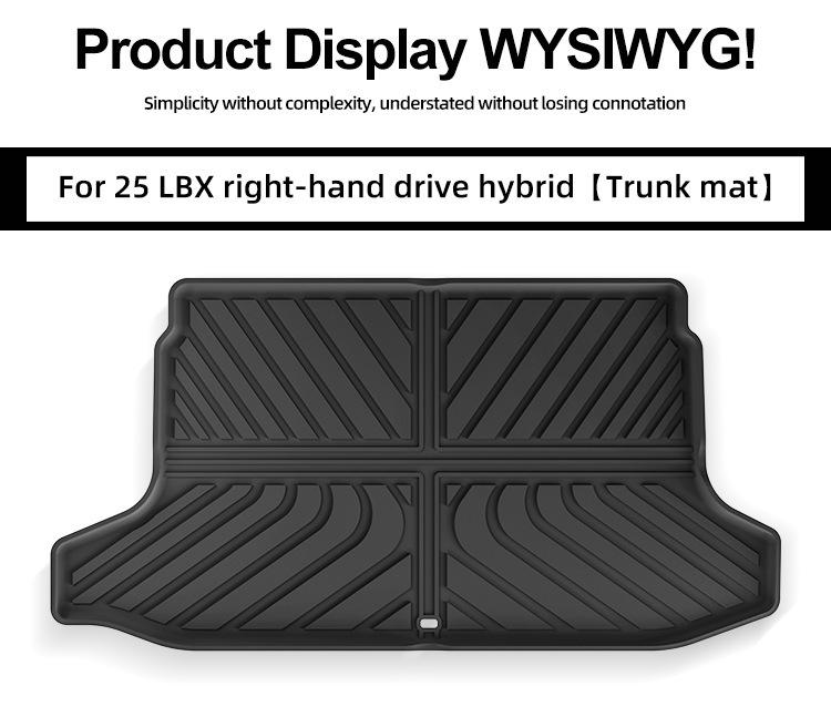 Fits 25 Lexus LBX Models: Custom TPE Trunk Mat