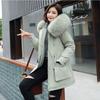Loose Thick Padded Cotton Coat With Large Fur Collar Pockets For Women