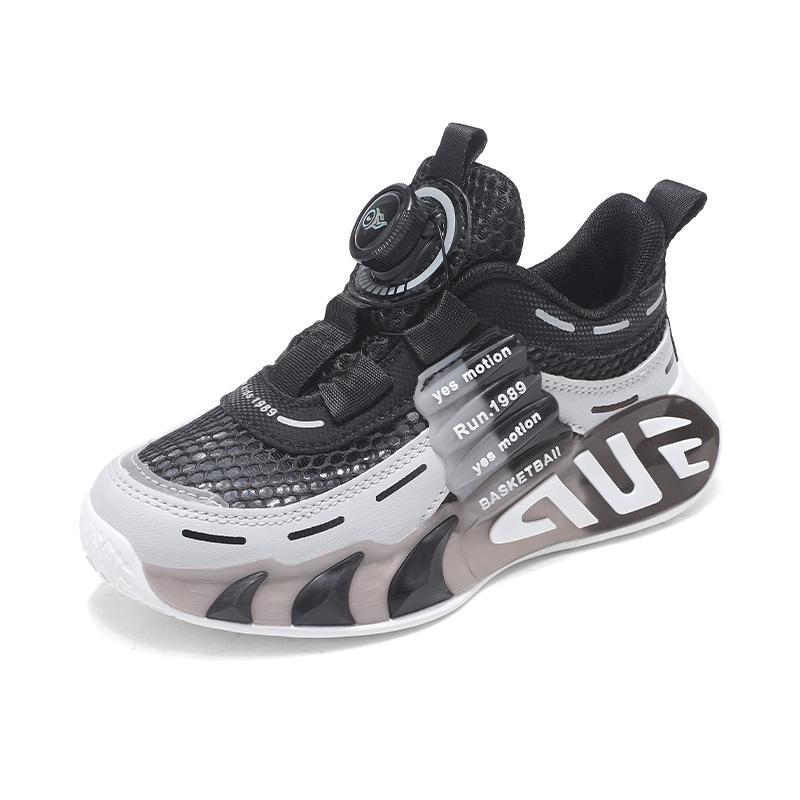 Classmates Boys Autumn 2025 New Children's Rotating Button Daddy Sneakers Middle and Older Children's Running Breathable Spring and Autumn