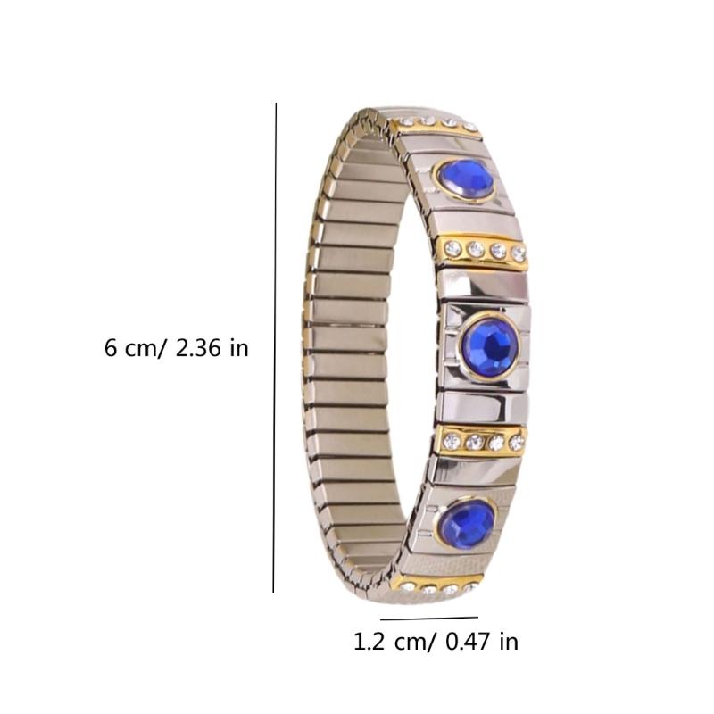 Bohemian Rhinestones Stretch Bracelet Versatile Elastic Rhinestones Wristband Ornament Sophisticated Bracelet Accessory