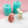 3D Easter Rabbit Silicone Candle Mold for Resin Clay Chocolate Decorating Tool