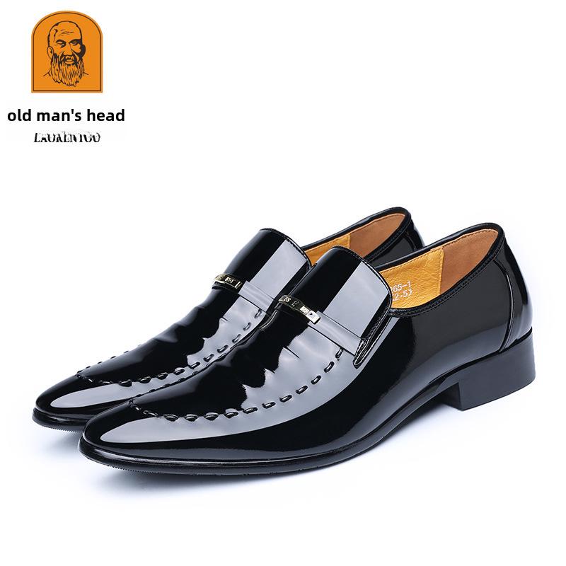 

Мужские туфли из воловьей кожи — заостренный британский деловой стиль для весны и осени, яркий низкий дизайн для официальных мероприятий и свадеб. 41