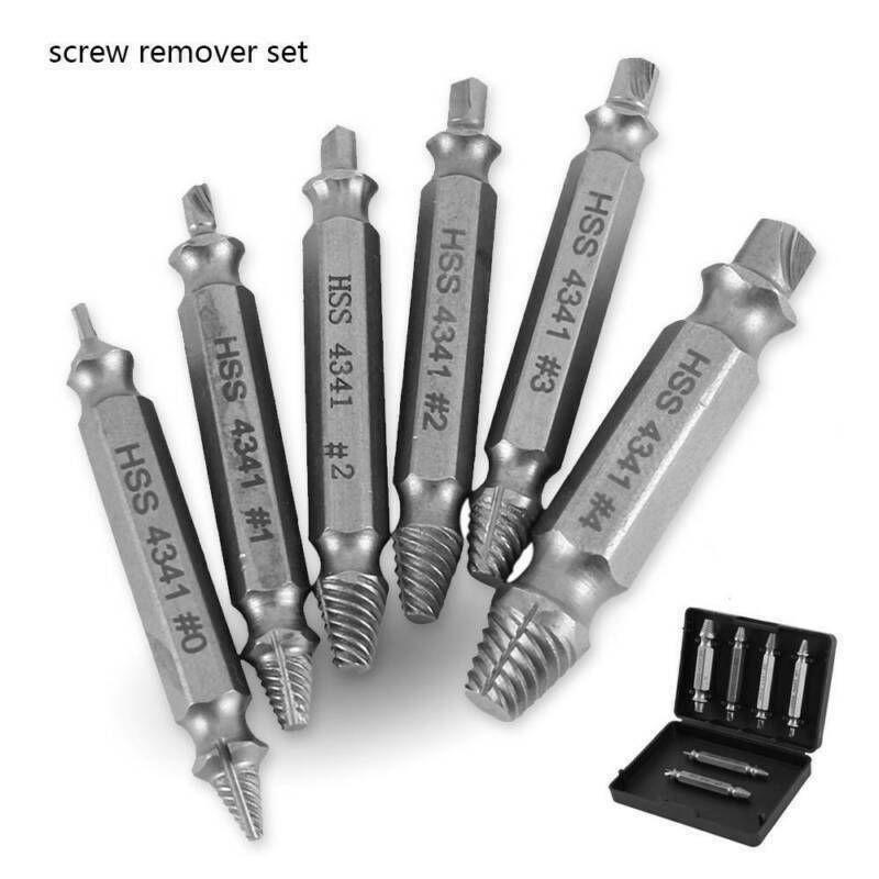 High Strength 6-piece Screw Extractor Remover Set For Effortless Damaged Screw Extraction