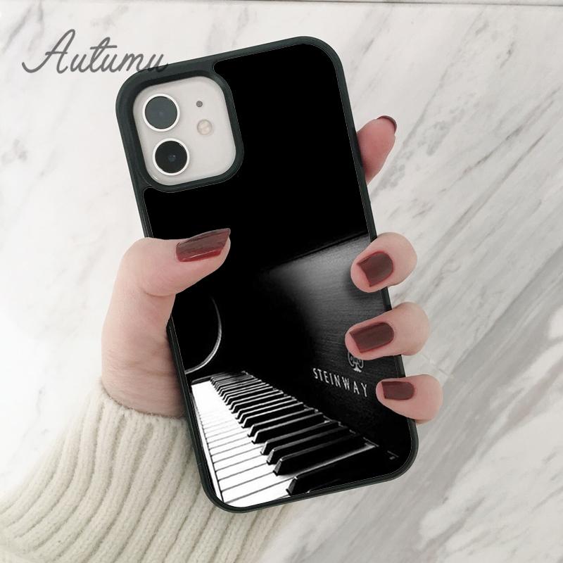 Etui na telefon z muzyką fortepianową i gitarową dla iPhone 11 12 13 14 Pro Max mini X XR XS SE 2020 6S 7 8 Plus Samsung Galaxy S21 S22 Pokrowiec skorupa