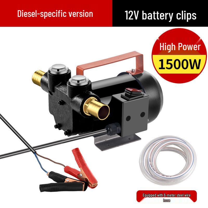 Universal 12V/24V Electric Diesel Oil Transfer Pump - Small, Large Flow, Self-Priming Oil Extractor