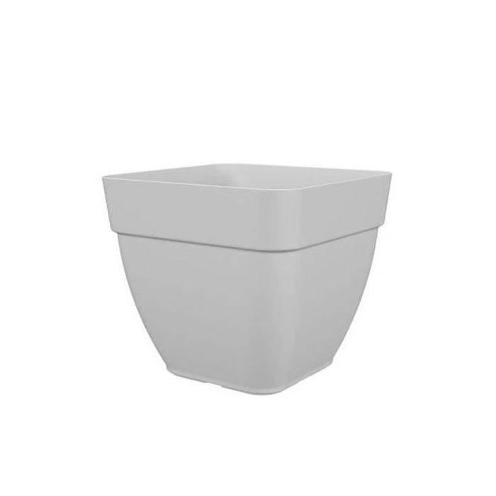 ARTEVASI Pot de fleurs carré CAPRI CAMPANA - Plastique - Blanc - L 36,5 x P 33,5 H 36,5 cm