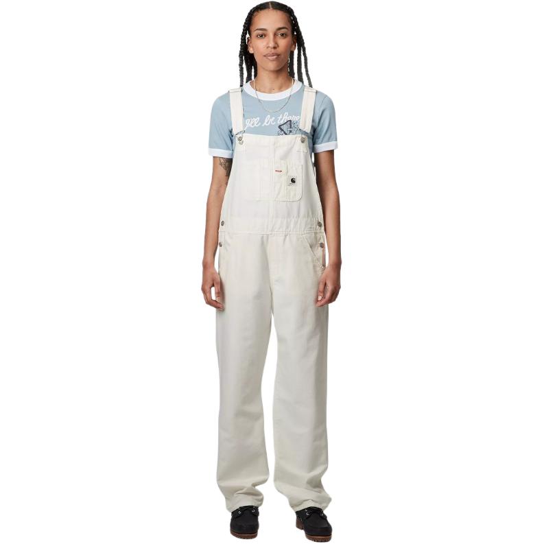 Carhartt WIP Ss24 Womens Bib Overall Straight Women Overalls White I032965-D6-02