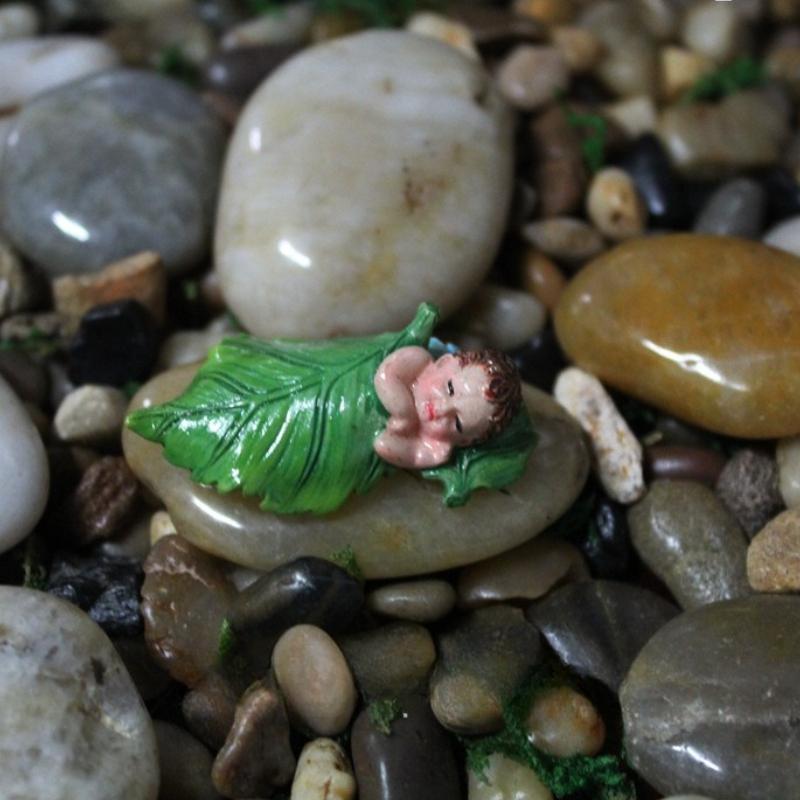 2Pc Creative Micro Landscape Small Ornaments Flower Fairy Character Cute Simulation Flower Pot Gardening Resin Succulent Plant Decorations