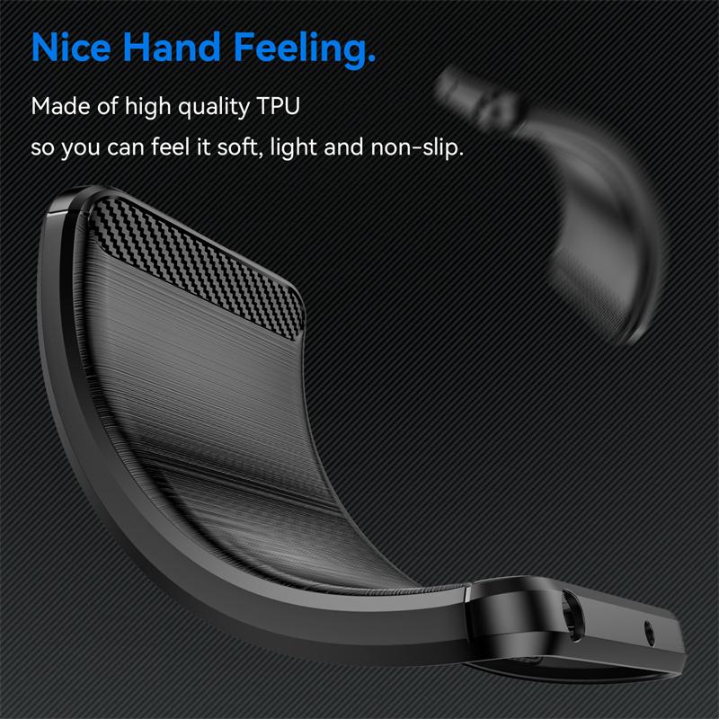 Shockproof Soft Silicone Bumper Brushed Case For Samsung Galaxy A16 A26 A36 A56 5G Coque Carbon Fiber Full Protection Back Cover