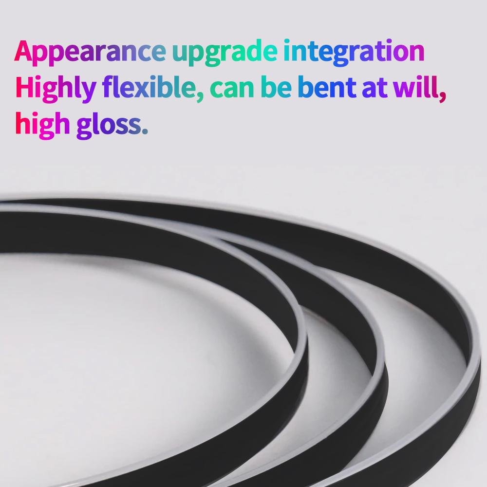 18 in 1 Dual Zone Symphony Streamer Car Ambient Light Interior LED Full Color RGB Neon Acrylic Strip Atmosphere Lighting Kit App