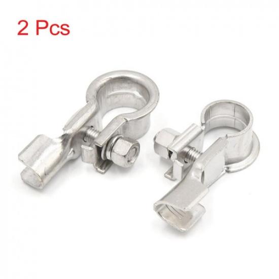 2pcs Metal Car Positive Negative Port Battery Terminals Clamps Connector Clips