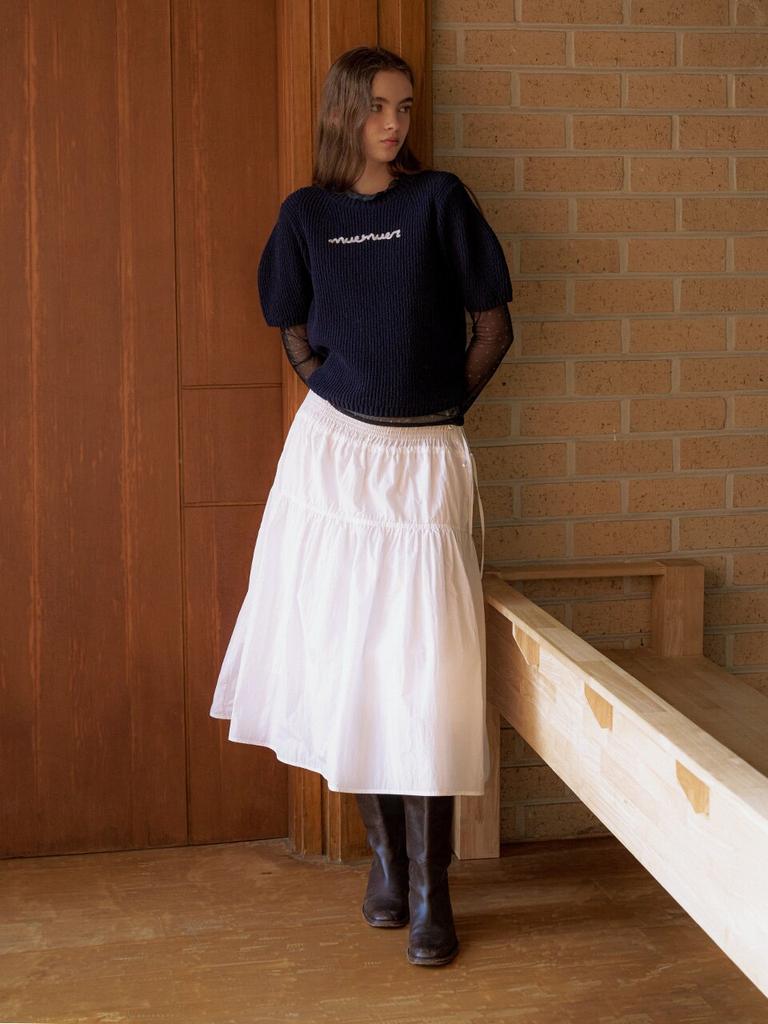 Mwimwieleu Tiered Long Flare Skirt Mu2611Sk103M