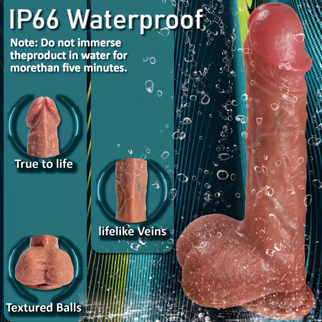 Dildo anale realistico con rotazione a 360°, riscaldamento, telecomando, 10 modalità telescopiche e 10 modalità di vibrazione per punto G, stimolazione anale del clitoride