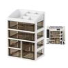 Multiple Compartment Plastic Storage Box for Desk Decluttering and Space Optimization