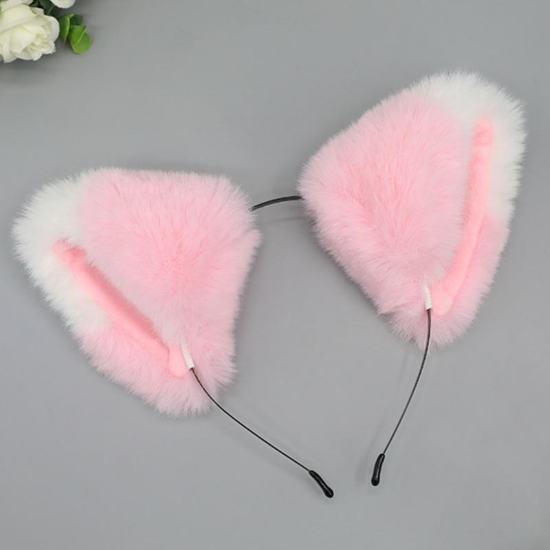 Plush Beast Ear Hairband Animes Maid Headband Cosplay Party Dress Up Hair Decors