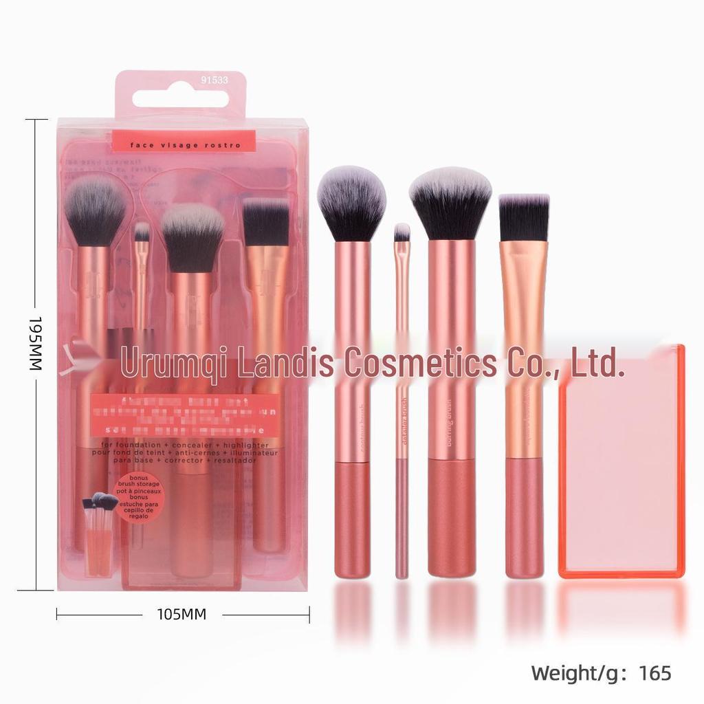 RT Series Makeup Brush & Sponge Set: Blending & Eyeshadow Brushes with Beauty Sponge