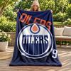 Edmonton Oilers blanket Flannel Blanket Soft Cozy Plush Throw for Sofa Bed Lightweight Home Decoration Gifts for Christmas various holidays