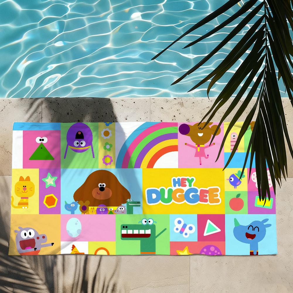 Cartoon H-Hey D-Duggee kid Towel Quick Drying Beach Towels Are Suitable For Swimming Pools Camping Yoga And The Gym