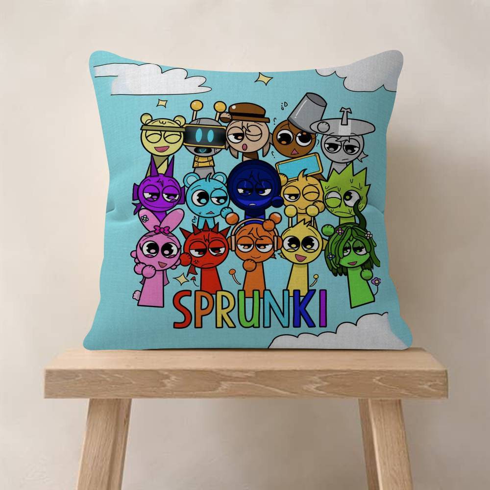 Game SSprunki Fun Personalized Pillow Dust Cover Bedroom Kids Party Decoration Pillowcase Birthday Children Gift