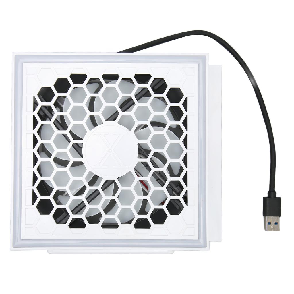 Game Console Cooling Fan Professional Efficient Low Noise Cooler Fan with Colorful Light Strip for Xbox Series S
