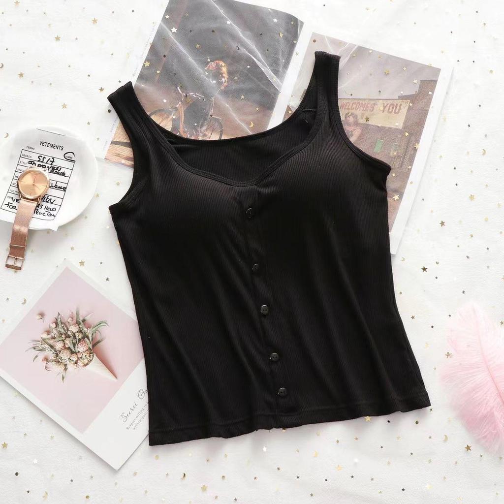 Damen Modal Camisole mit eingebautem BH-Pad - Vielseitig, dünn, stilvoller Rücken, kurzes Tube-Top