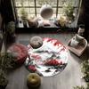 Landscape Painting pattern round rug,Carpet Rug for Living Room Bedroom Playroom ,Non-slip Floor Mat,Holiday Gifts and Birthday Gifts.