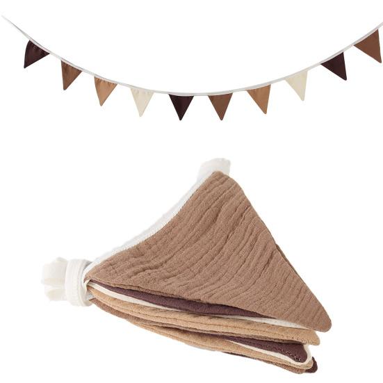 Baby Banner Flag Nursery Garland Triangle Bunting Flag Soft Fabric Vivid Color Kids Banner Nursery Decor