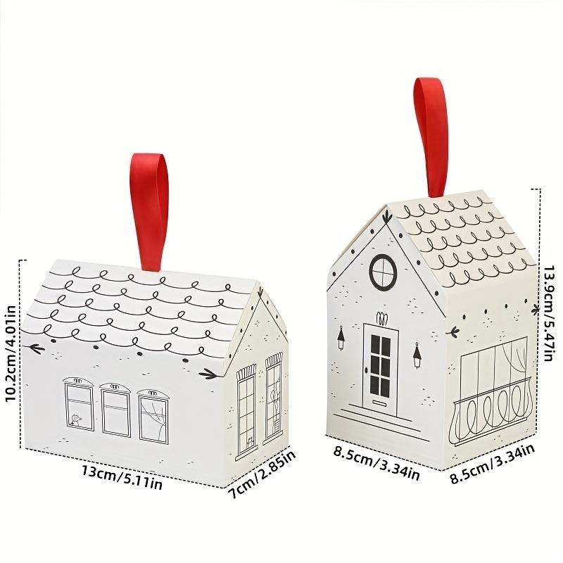 24Pcs House Gift Boxes Multi Holiday Party Favor Boxes Birthday Wedding Xmas Halloween Apparel Packaging Party Favor Candy