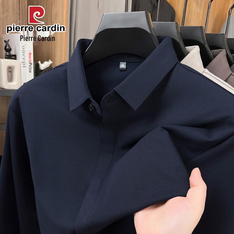 Pierre Cardin Men s Long-Sleeve Concealed Button Business Casual Shirt 3XL