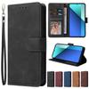 Wallet Skin-friendly With Card Slot Magnetic Flip Leather Case For Xiaomi 14T 13T Poco X7/M7 Pro Redmi Note 14 Pro+ 14S 13 Pro