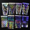 8 foi Holografic Nail Folie Punk Geometric Nail Art Transfer Autocolante Decalcomani